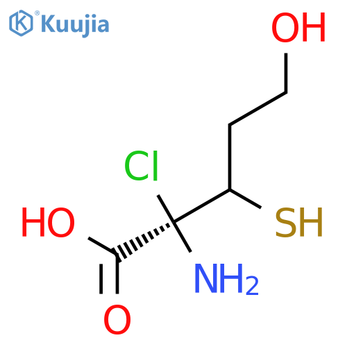 NORVALINE, 2-CHLORO-5-HYDROXY-3-MERCAPTO- structure