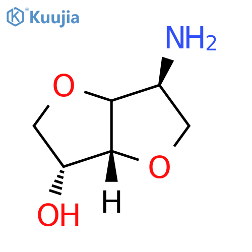 (3R,3aR,6S)-6-aminohexahydrofuro[3,2-b]furan-3-ol structure