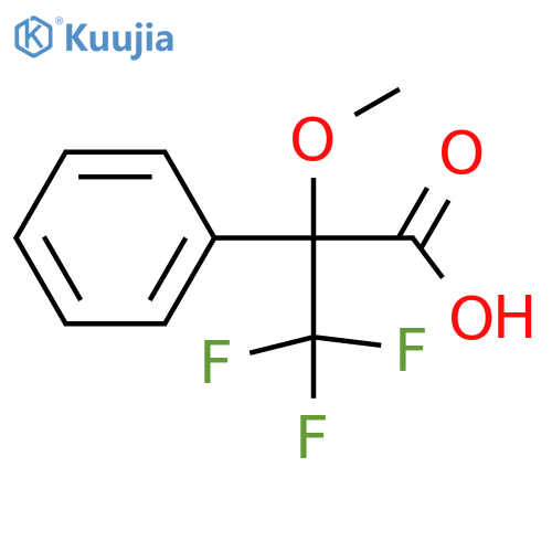 3,3,3-trifluoro-2-methoxy-2-phenylpropanoic acid structure