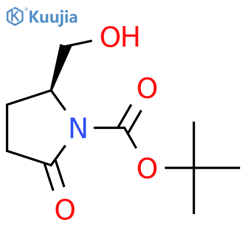tert-Butyl (2S)-2-(hydroxymethyl)-5-oxopyrrolidine-1-carboxylate structure