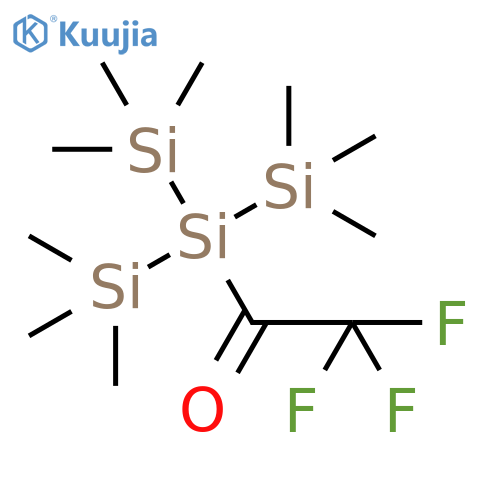 Trifluoroacetyl-tris(trimethylsilyl)silane structure