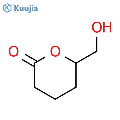 2H-Pyran-2-one, tetrahydro-6-(hydroxymethyl)- structure