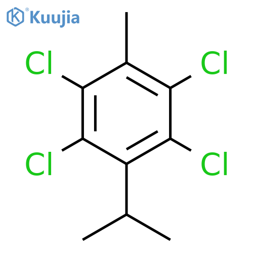 1,2,4,5-tetrachloro-3-methyl-6-(propan-2-yl)benzene structure