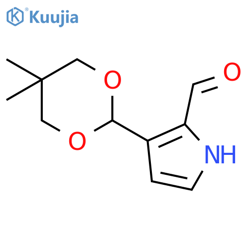 1H-Pyrrole-2-carboxaldehyde, 3-(5,5-dimethyl-1,3-dioxan-2-yl)- structure