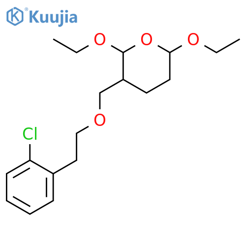 2H-PYRAN, 3-[(2-CHLOROPHENYL)ETHOXYMETHYL]-2,6-DIETHOXYTETRAHYDRO- structure