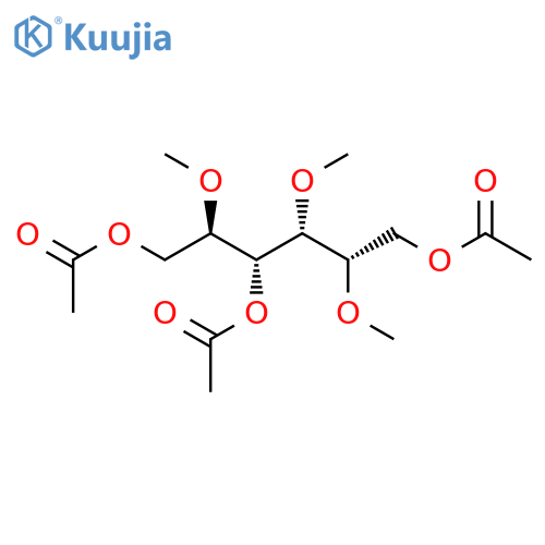 D-Glucitol, 2,3,5-tri-O-methyl-, triacetate structure
