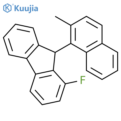 9H-Fluorene, 1-fluoro-9-(2-methyl-1-naphthalenyl)- structure