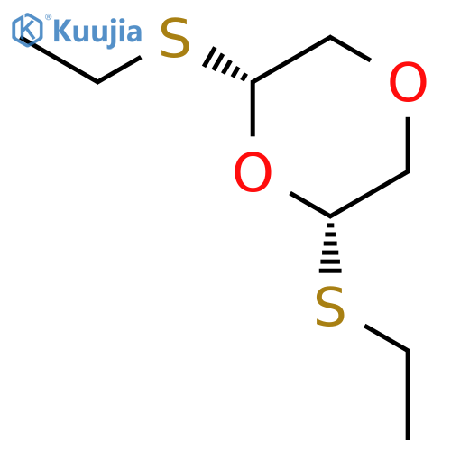 1,4-Dioxane, 2,6-bis(ethylthio)-, cis- structure