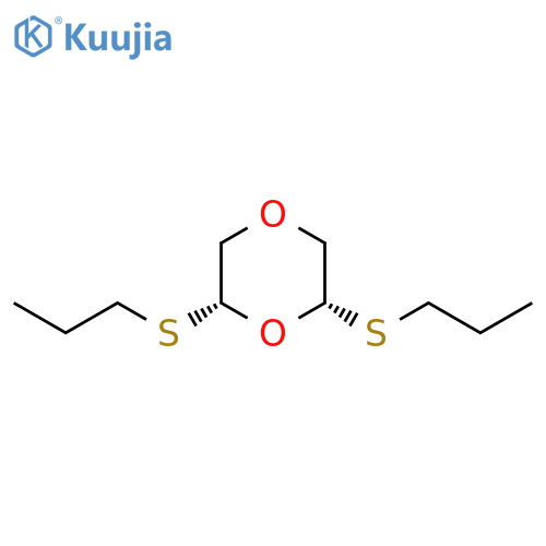1,4-Dioxane, 2,6-bis(propylthio)-, cis- structure