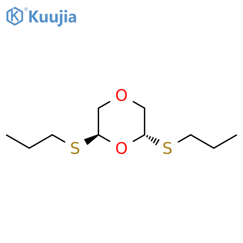 1,4-DIOXANE, 2,6-BIS(PROPYLTHIO)-, TRANS- structure