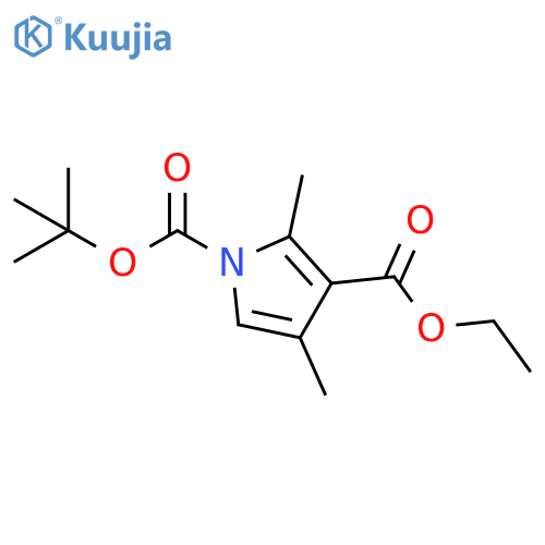 1H-Pyrrole-1,3-dicarboxylic acid, 2,4-dimethyl-, 1-(1,1-dimethylethyl) 3-ethyl ester structure
