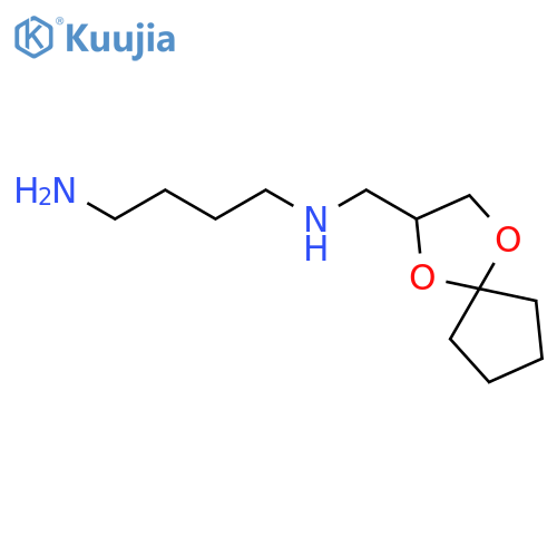 1,4-Butanediamine, N-(1,4-dioxaspiro[4.4]non-2-ylmethyl)- structure