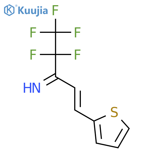 1-Penten-3-imine, 4,4,5,5,5-pentafluoro-1-(2-thienyl)-, (1E)- structure
