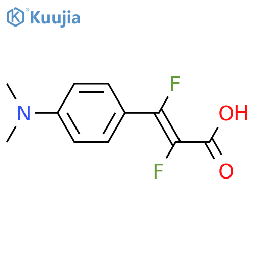 2-PROPENOIC ACID, 3-[4-(DIMETHYLAMINO)PHENYL]-2,3-DIFLUORO- structure