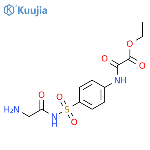 Acetic acid,2-[[4-[[(2-amino-2-oxoacetyl)amino]sulfonyl]phenyl]amino]-2-oxo-, ethyl ester structure