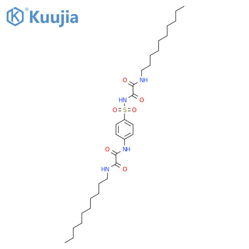 N-decyl-N'-[(4-{[(decylamino)(oxo)acetyl]amino}phenyl)sulfonyl]ethanediamide structure