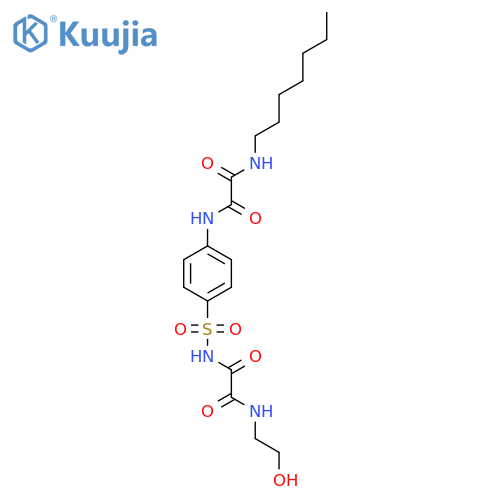 N-heptyl-N'-[4-({[(2-hydroxyethyl)amino](oxo)acetyl}sulfamoyl)phenyl]ethanediamide structure