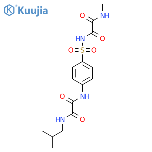 N-methyl-N'-{[4-({[(2-methylpropyl)amino](oxo)acetyl}amino)phenyl]sulfonyl}ethanediamide structure