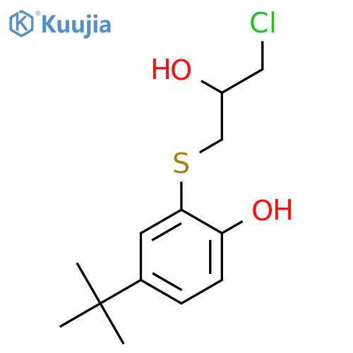 Phenol, 2-[(3-chloro-2-hydroxypropyl)thio]-4-(1,1-dimethylethyl)- structure