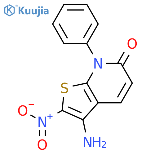 Thieno[2,3-b]pyridin-6(7H)-one, 3-amino-2-nitro-7-phenyl- structure