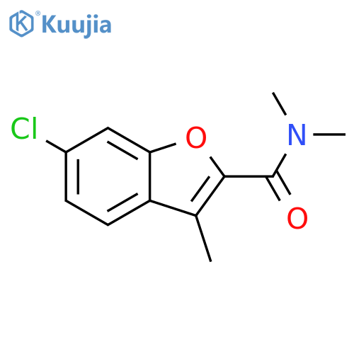 6-chloro-N,N,3-trimethyl-benzofuran-2-carboxamide structure