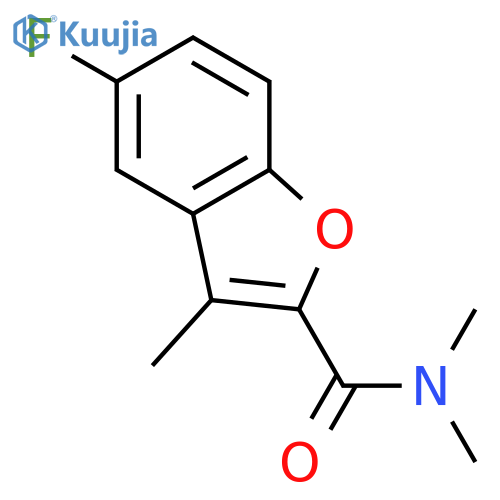 5-fluoro-N,N,3-trimethyl-1-benzofuran-2-carboxamide structure