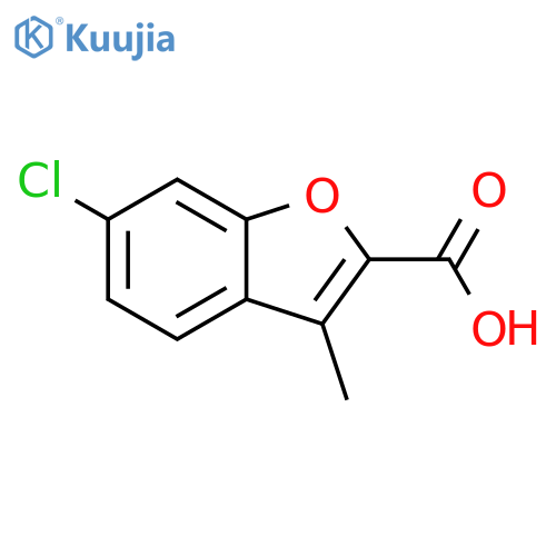 6-chloro-3-methyl-1-benzofuran-2-carboxylic acid structure