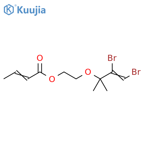 2-Butenoic acid, 2-[(2,3-dibromo-1,1-dimethyl-2-propen-1-yl)oxy]ethyl ester structure