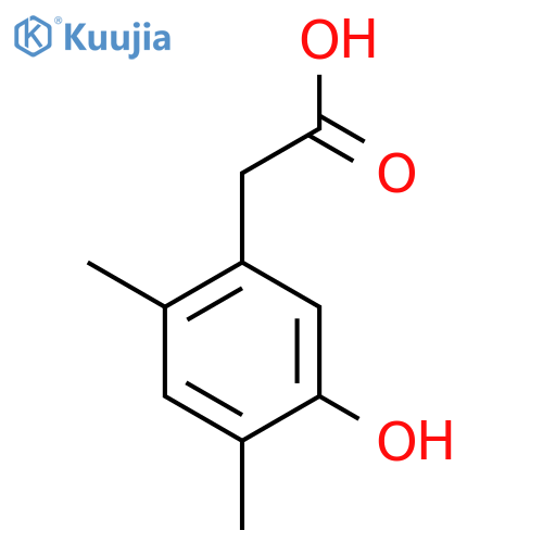 2,4-Dimethyl-5-hydroxyphenylacetic acid structure