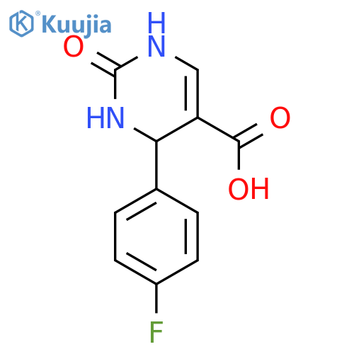 5-Pyrimidinecarboxylic acid,4-(4-fluorophenyl)-1,2,3,4-tetrahydro-2-oxo- structure