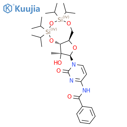 BenzaMide, N-[1,2-dihydro-1-[2-C-Methyl-3,5-O-[1,1,3,3-tetrakis(1-Methylethyl)-1,3-disiloxanediyl]-β-D-arabinofuranosyl]-2-oxo-4-pyriMidinyl]- structure