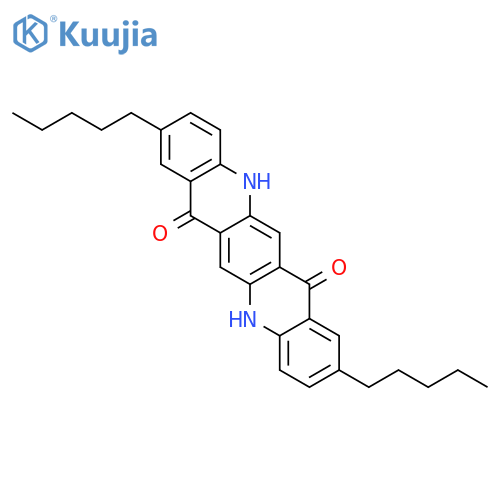 Quino[2,3-b]acridine-7,14-dione, 5,12-dihydro-2,9-dipentyl- structure