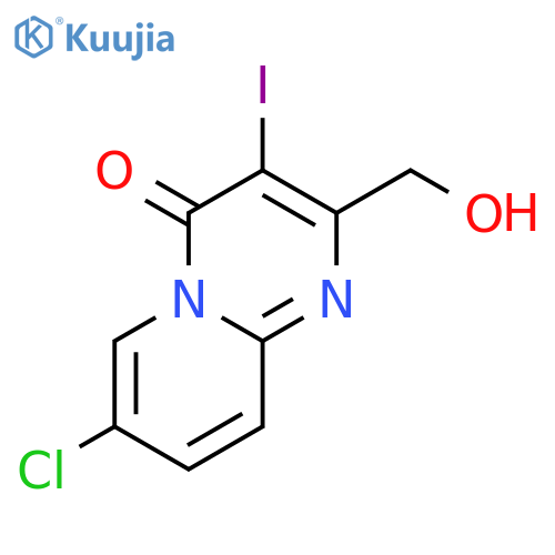 4H-PYRIDO[1,2-A]PYRIMIDIN-4-ONE, 7-CHLORO-2-(HYDROXYMETHYL)-3-IODO- structure