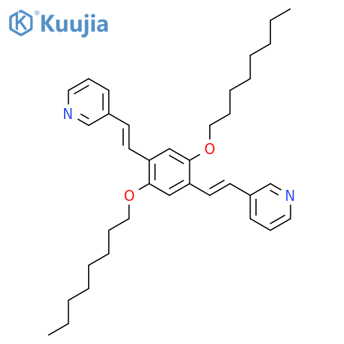 PYRIDINE, 3,3'-[[2,5-BIS(OCTYLOXY)-1,4-PHENYLENE]DI-2,1-ETHENEDIYL]BIS- structure