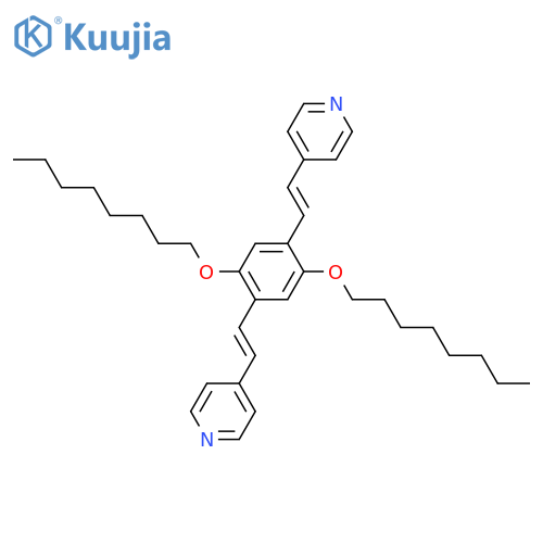 PYRIDINE, 4,4'-[[2,5-BIS(OCTYLOXY)-1,4-PHENYLENE]DI-2,1-ETHENEDIYL]BIS- structure