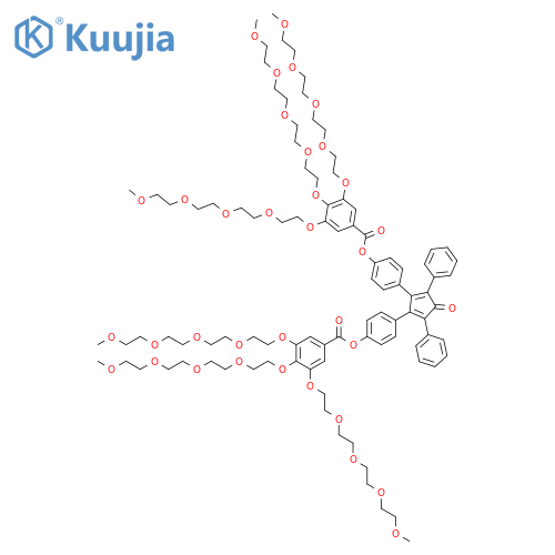 Benzoic acid, 3,4,5-tris(3,6,9,12-tetraoxatridec-1-yloxy)-, (4-oxo-3,5-diphenyl-2,5-cyclopentadiene-1,2-diyl)di-4,1-phenylene ester (9CI) structure