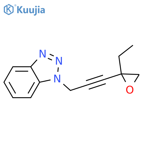 1H-Benzotriazole,1-[3-(2-ethyl-2-oxiranyl)-2-propyn-1-yl]- structure