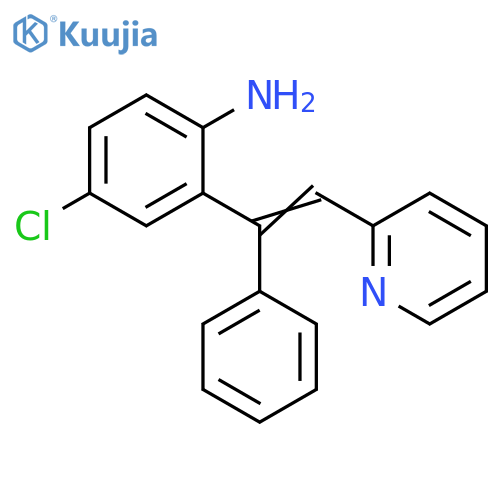Benzenamine, 4-chloro-2-[1-phenyl-2-(2-pyridinyl)ethenyl]- structure