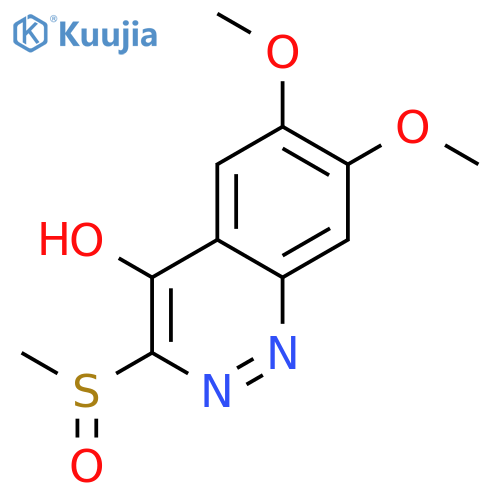 4-Cinnolinol, 6,7-dimethoxy-3-(methylsulfinyl)- structure