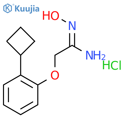 2-(2-Cyclobutylphenoxy)-N-hydroxyethanimidamide monohydrochloride structure