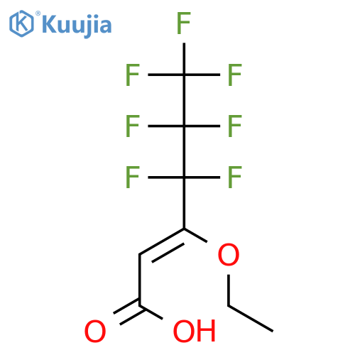 2-Hexenoic acid, 3-ethoxy-4,4,5,5,6,6,6-heptafluoro-, (E)- structure