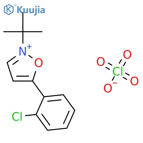 Isoxazolium, 5-(2-chlorophenyl)-2-(1,1-dimethylethyl)-, perchlorate structure