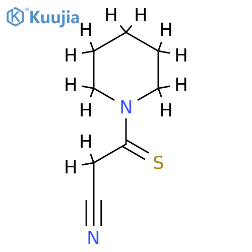 1-Piperidinepropanenitrile,  -bta--thioxo- structure