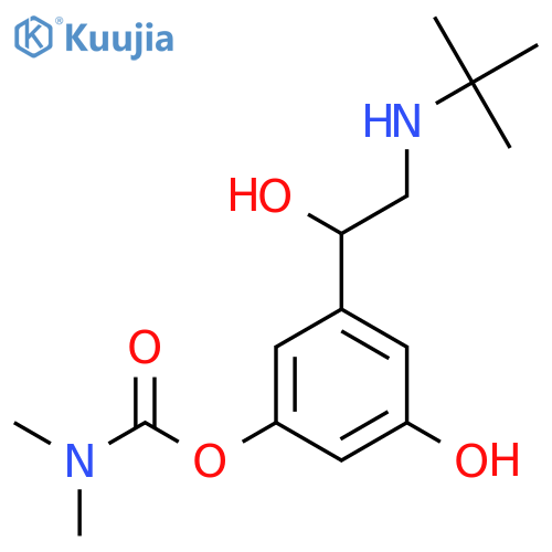 3-[2-(tert-butylamino)-1-hydroxyethyl]-5-hydroxyphenyl dimethylcarbamate structure