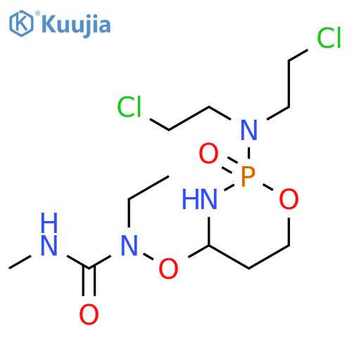 1-({2-[bis(2-chloroethyl)amino]-2-oxido-1,3,2-oxazaphosphinan-4-yl}oxy)-1-ethyl-3-methylurea structure