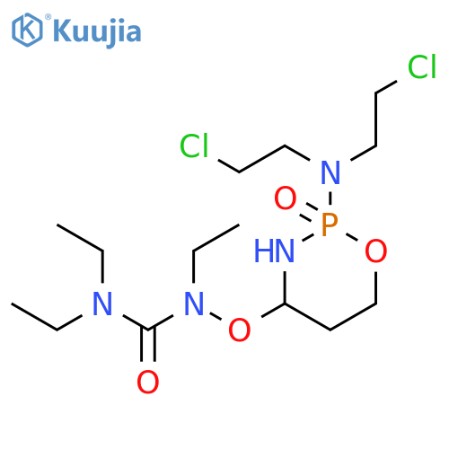 1-({2-[bis(2-chloroethyl)amino]-2-oxido-1,3,2-oxazaphosphinan-4-yl}oxy)-1,3,3-triethylurea structure