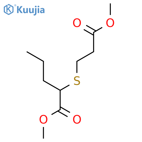 Pentanoic acid, 2-[(3-methoxy-3-oxopropyl)thio]-, methyl ester structure
