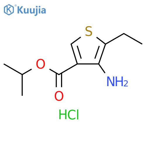 3-Thiophenecarboxylic acid, 4-amino-5-ethyl-, 1-methylethyl ester, hydrochloride (1:1) structure