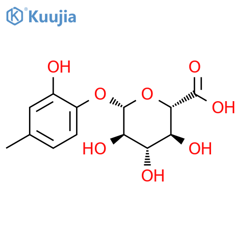 2-Hydroxy-4-methylphenyl β-D-glucopyranosiduronic Acid structure