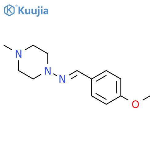 1-Piperazinamine, N-[(4-methoxyphenyl)methylene]-4-methyl- structure